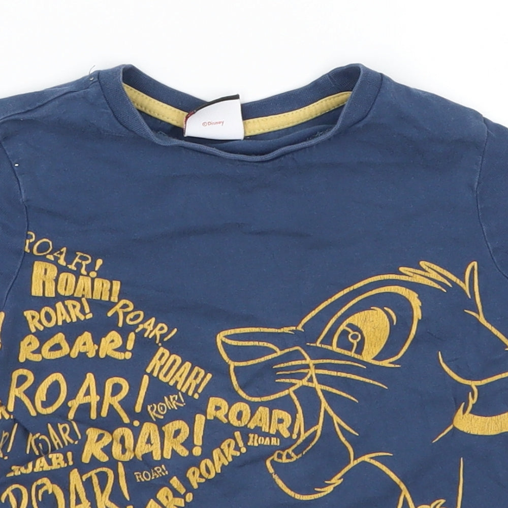 George Boys Blue   Basic T-Shirt Size 2-3 Years  - Lion King Roar