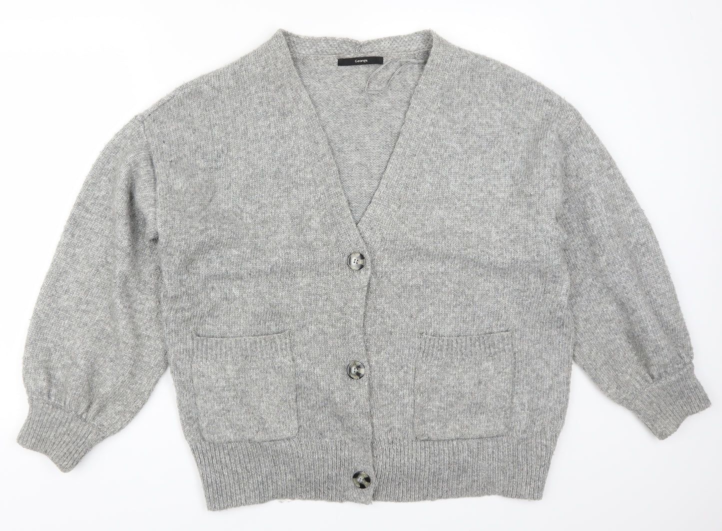 George Womens Grey   Cardigan Jumper Size L