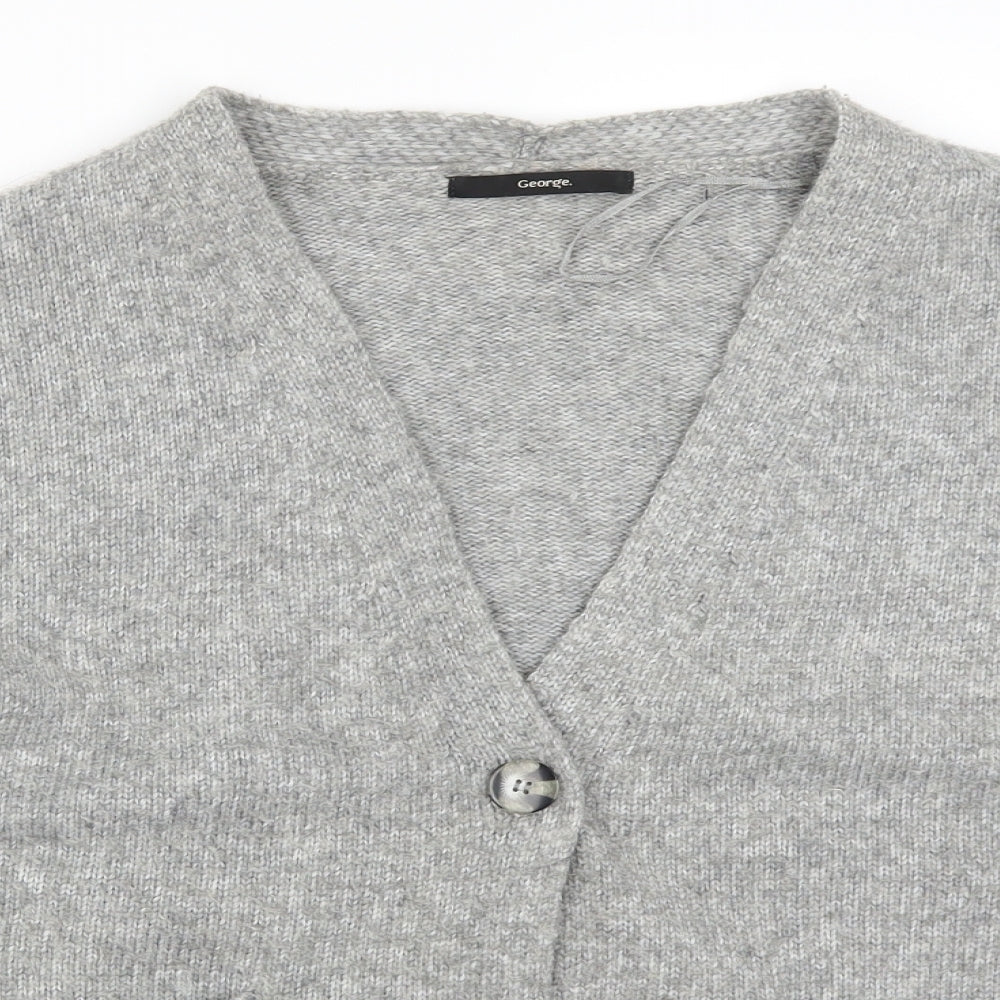 George Womens Grey   Cardigan Jumper Size L