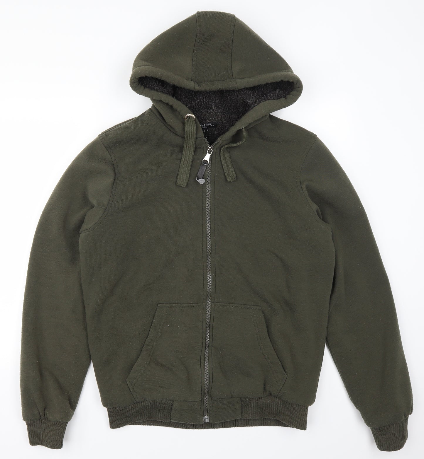 Brave Soul Mens Green   Full Zip Hoodie Size XL