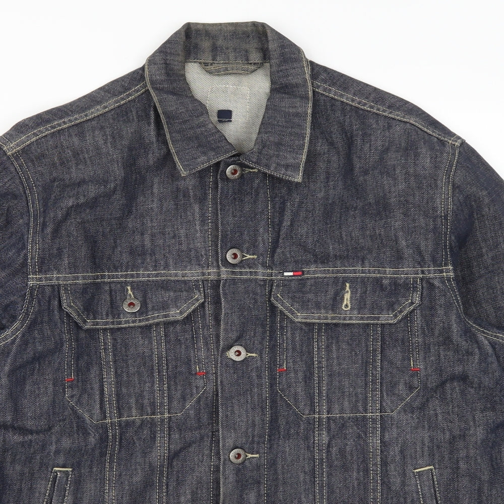 Tommy Hilfiger Mens Blue  Denim Jacket  Size XL