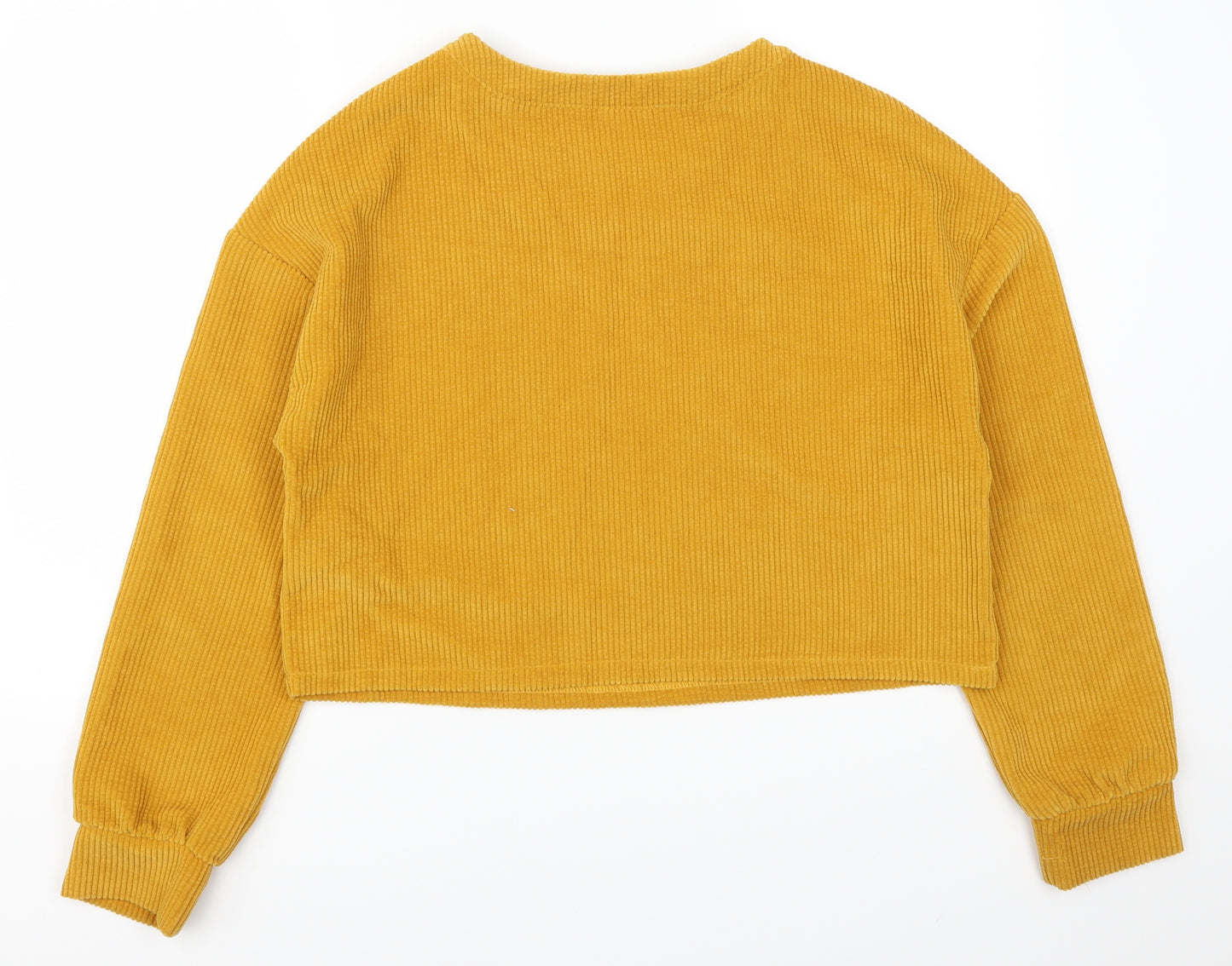 SheIn Womens Orange  Corduroy Pullover Sweatshirt Size M