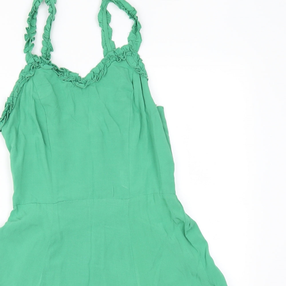 New Look Womens Green   Skater Dress  Size 12