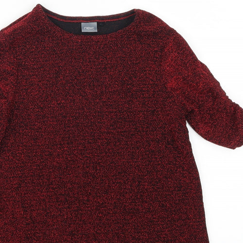 NEXT Girls Red   T-Shirt Dress  Size 6 Years