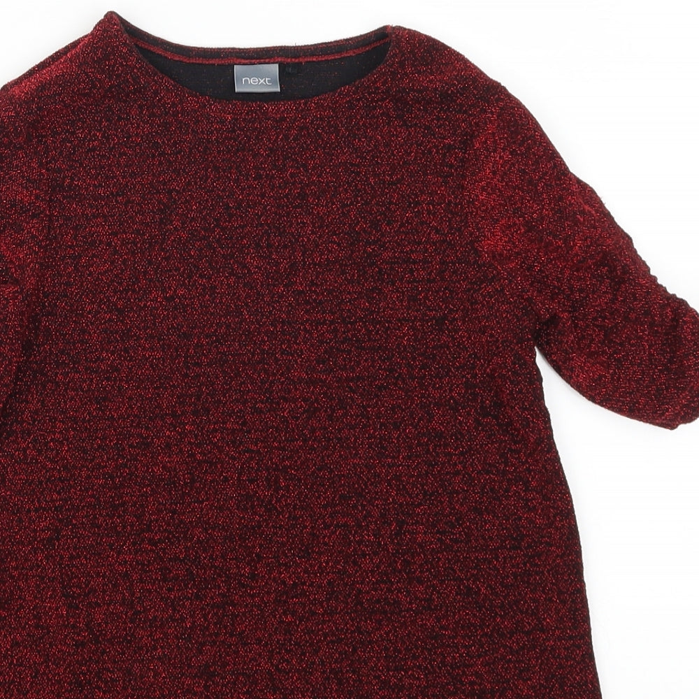 NEXT Girls Red   T-Shirt Dress  Size 6 Years