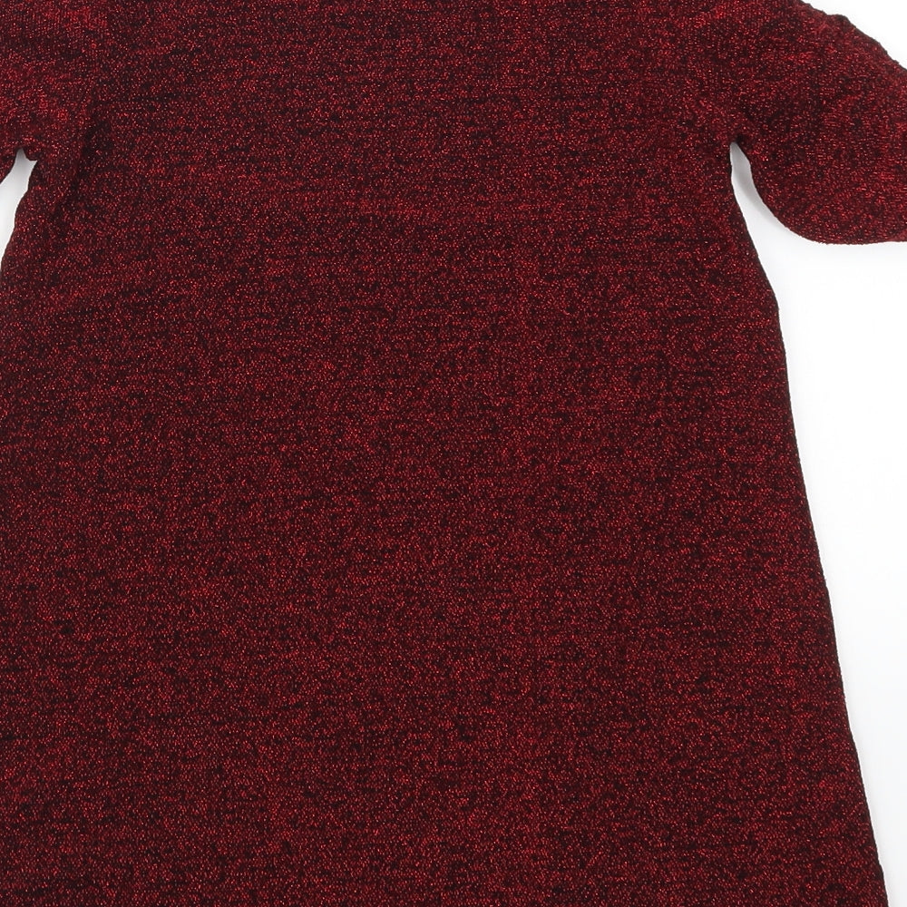NEXT Girls Red   T-Shirt Dress  Size 6 Years