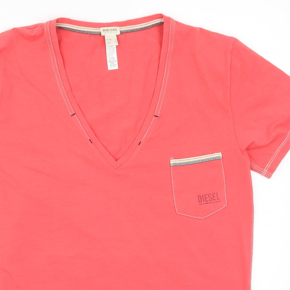 Diesel Mens Pink    T-Shirt Size S