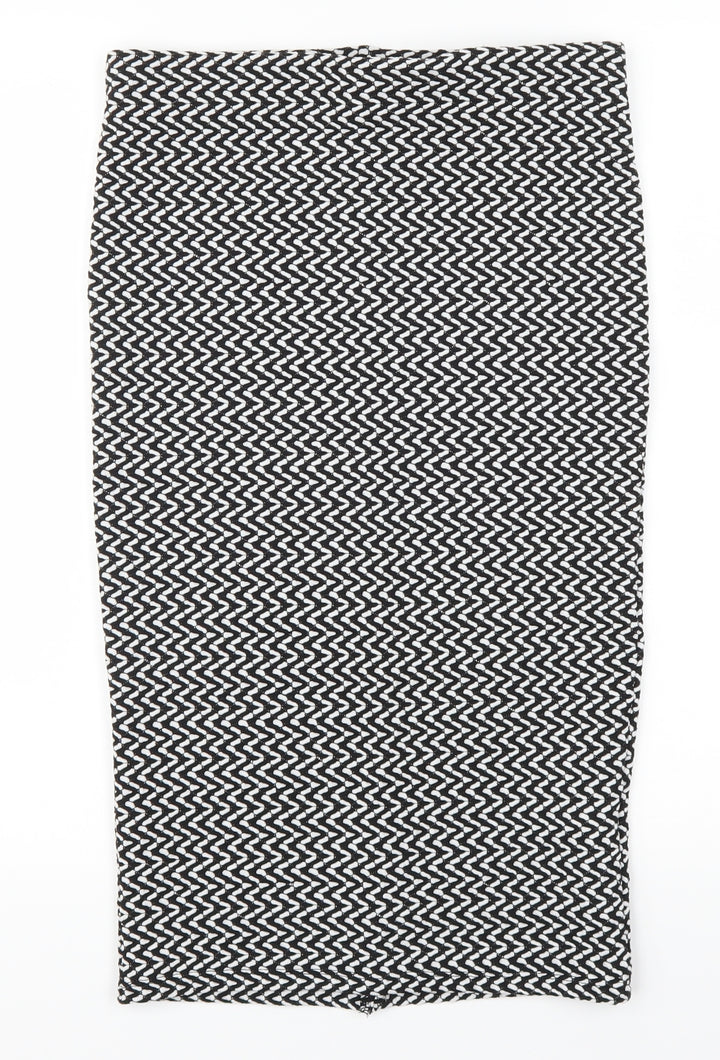 Pull & Bear Womens Grey Geometric Straight & Pencil Skirt Size L