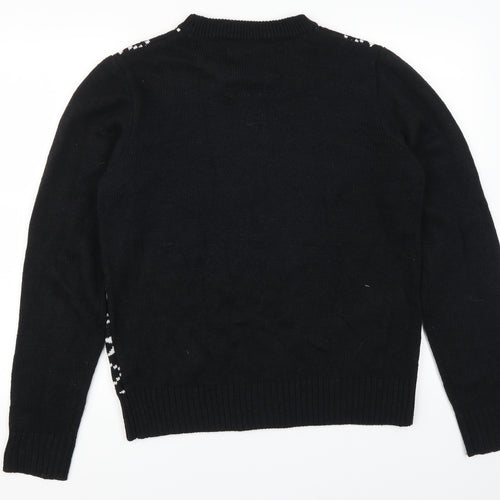 American Stitch Mens Black   Pullover Jumper Size M  - Chillin With My Snowmies