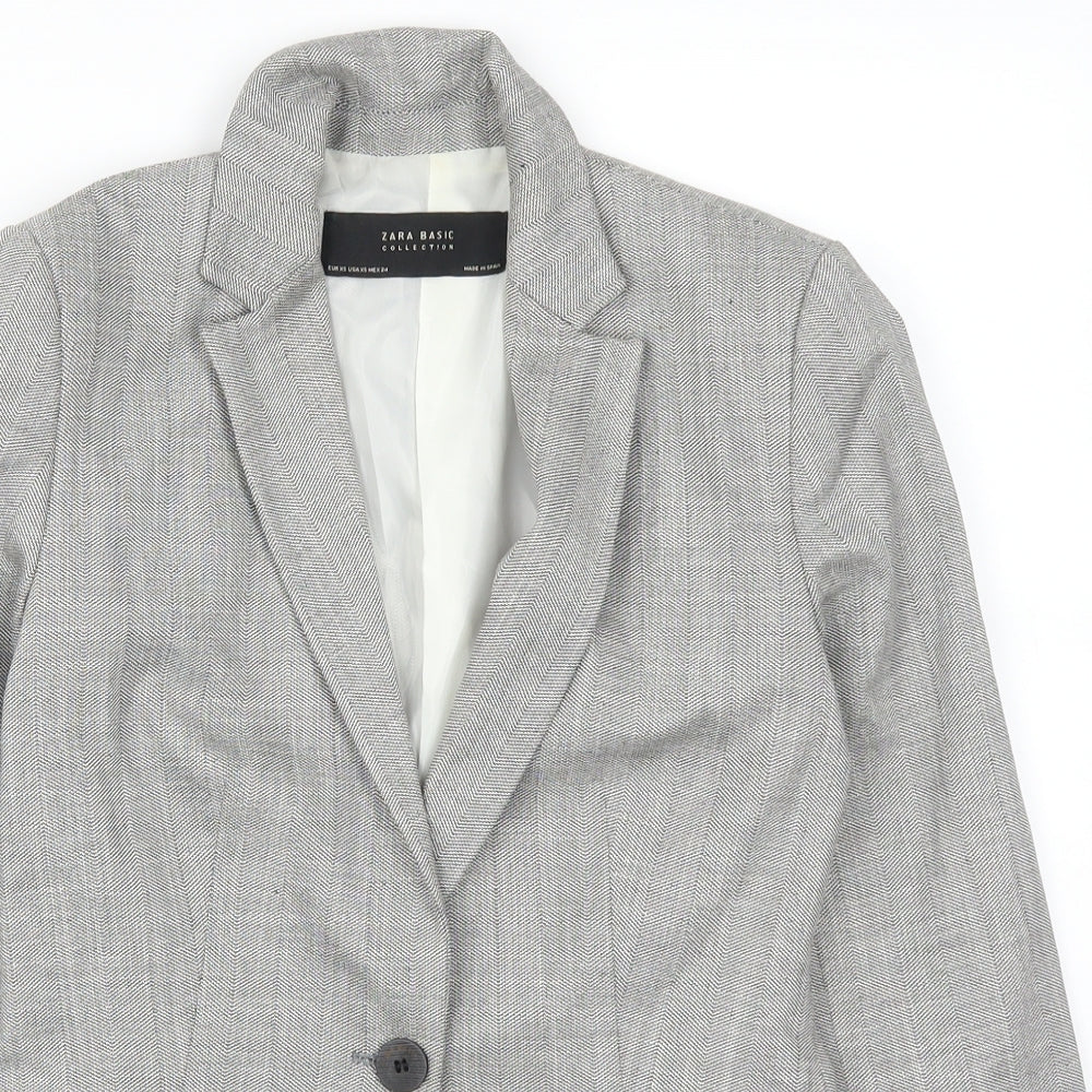 Zara Womens Grey   Jacket Suit Jacket Size XS