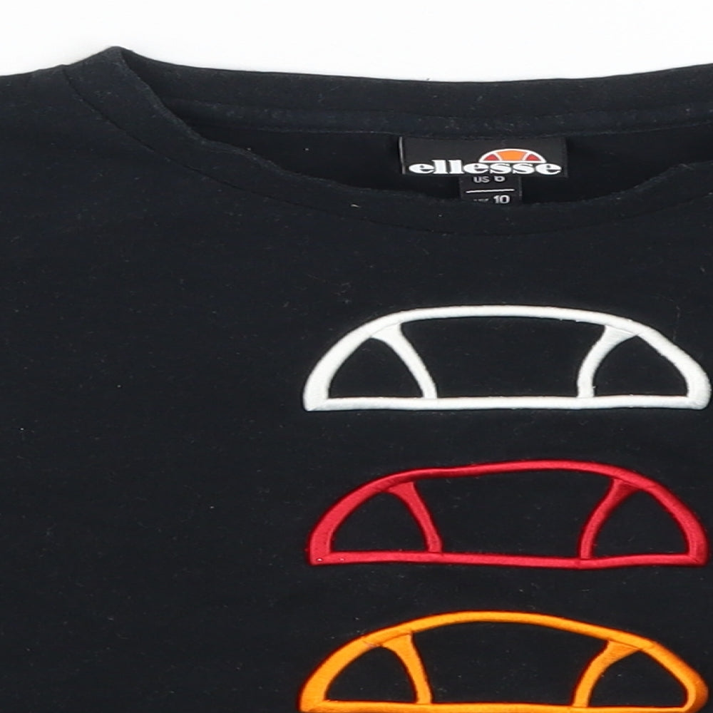ellesse Womens Black   Cropped T-Shirt Size 10