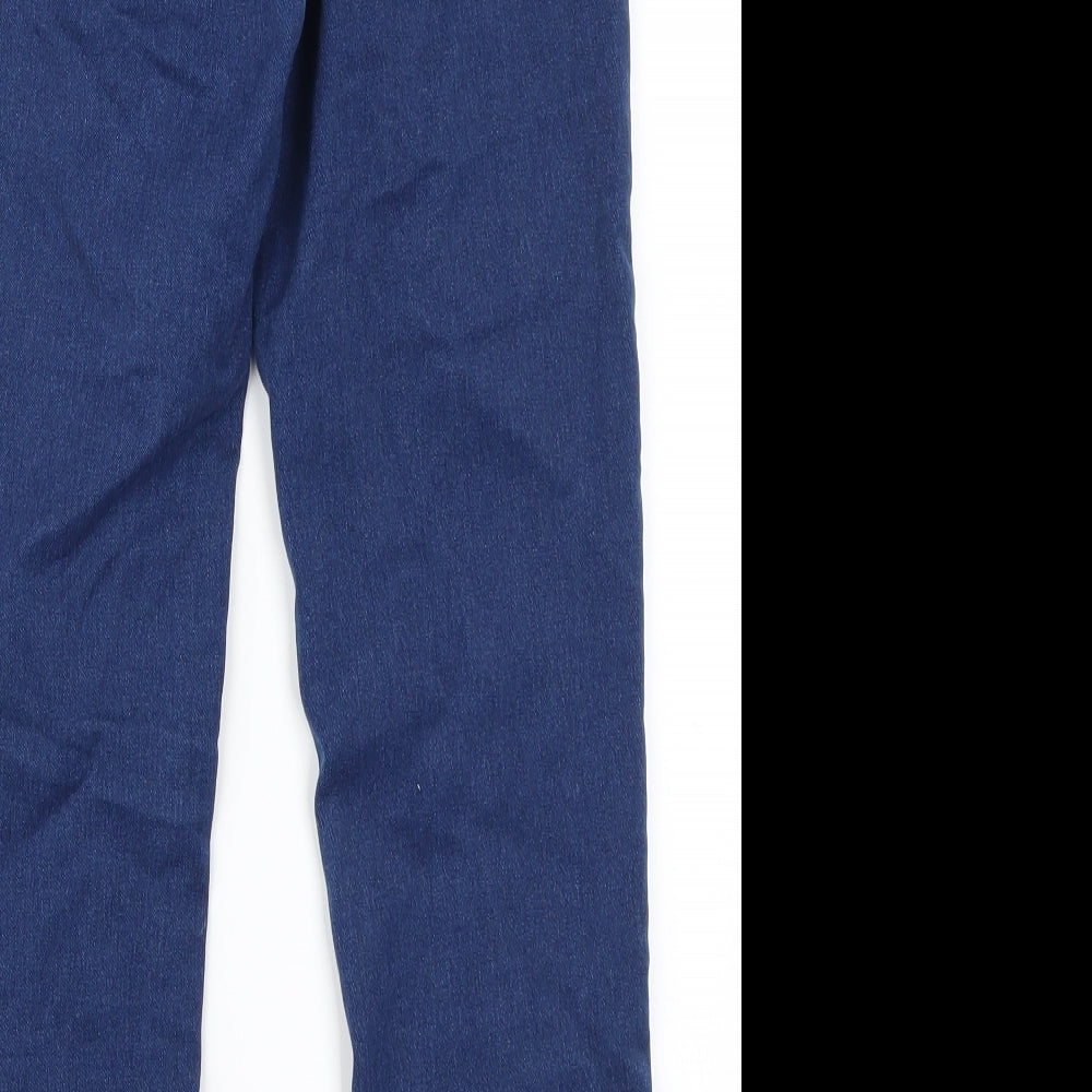 Warehouse Womens Blue  Denim Skinny Jeans Size 10 L25 in - Distressed Hem
