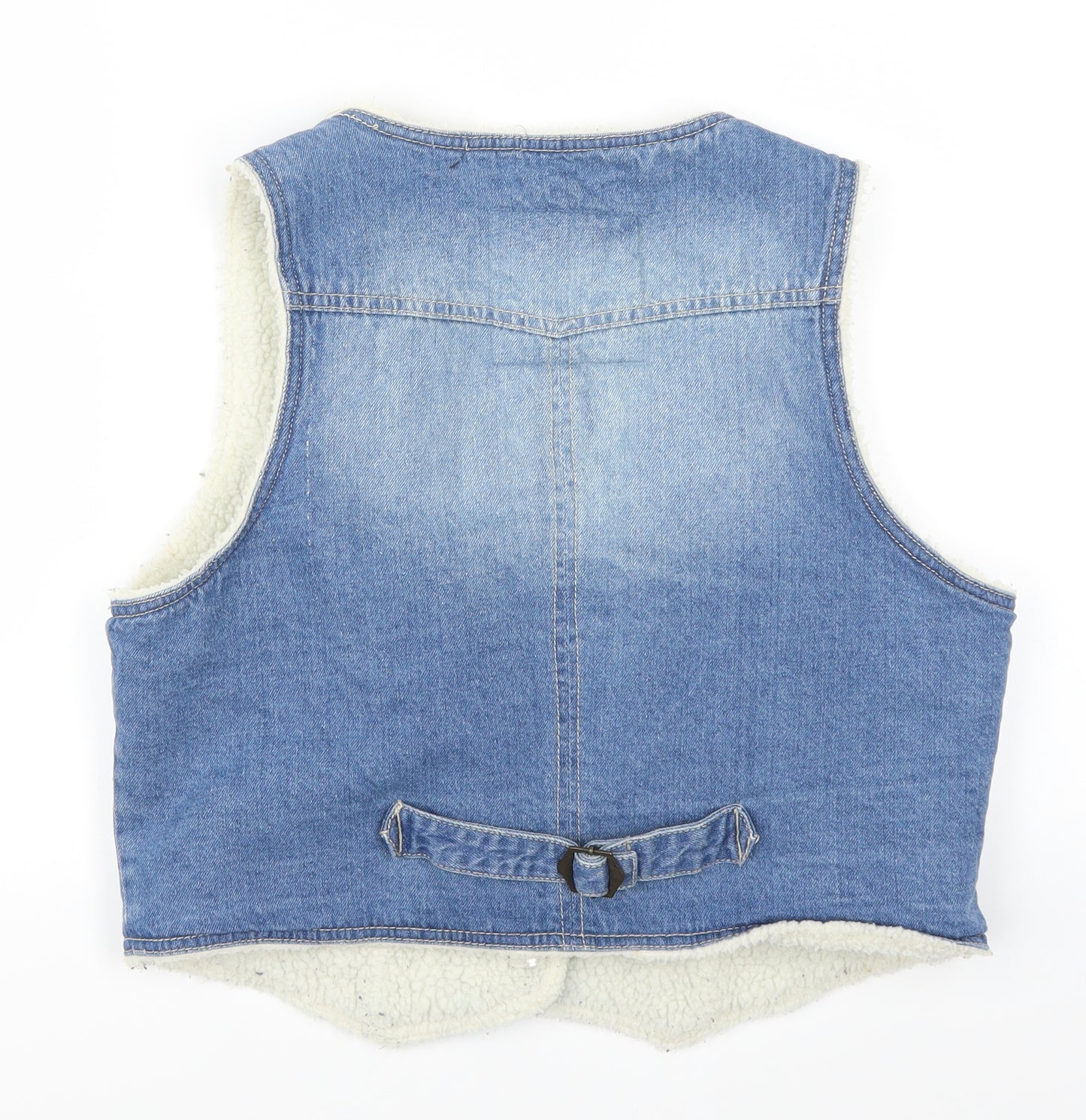 Denim Co Womens Blue  Denim Jacket Waistcoat Size 18