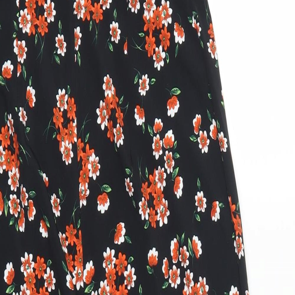 Fashion Union Womens Orange Floral  Jumpsuit One-Piece Size 8 L25 in