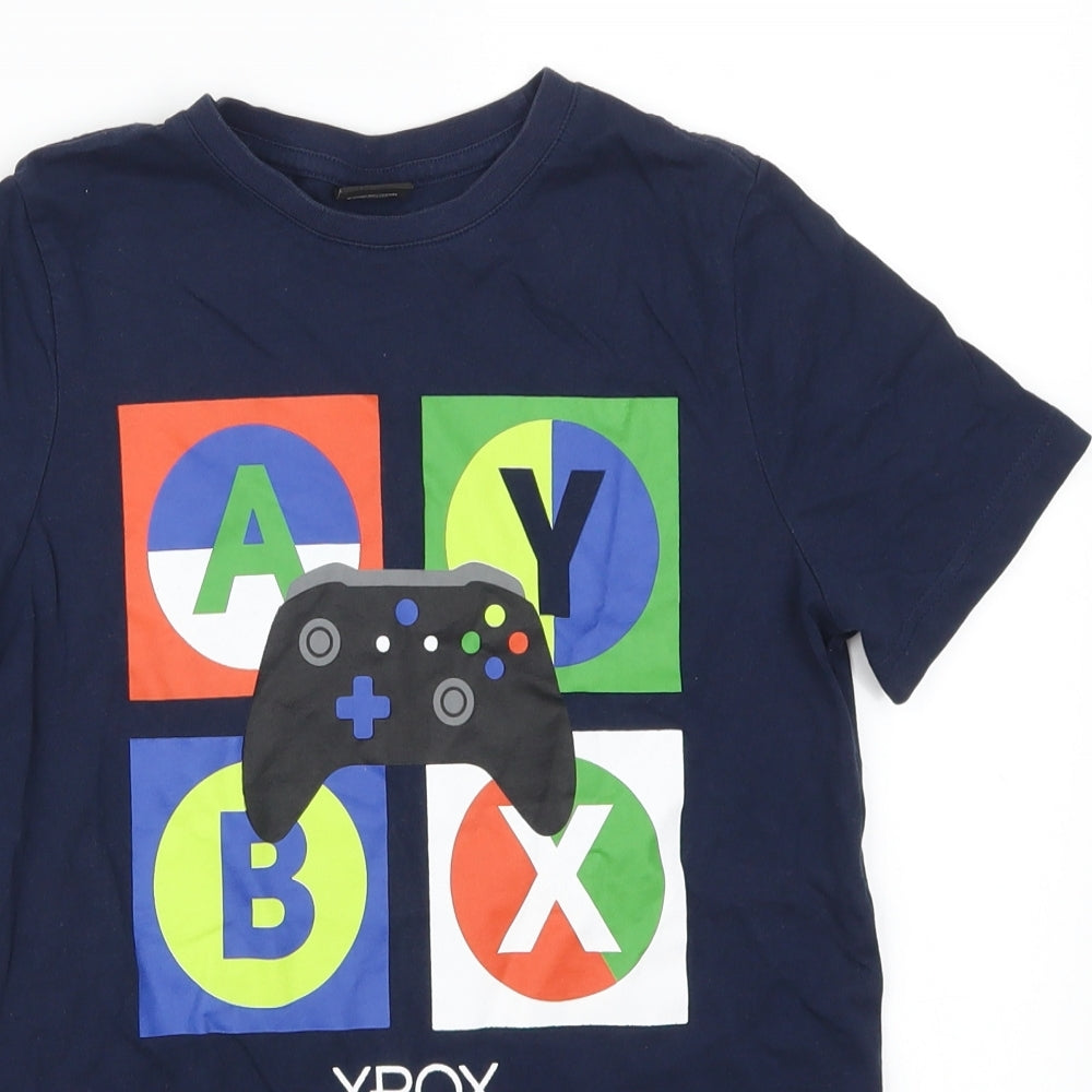 F&F Boys Blue   Basic T-Shirt Size 9-10 Years  - XBox