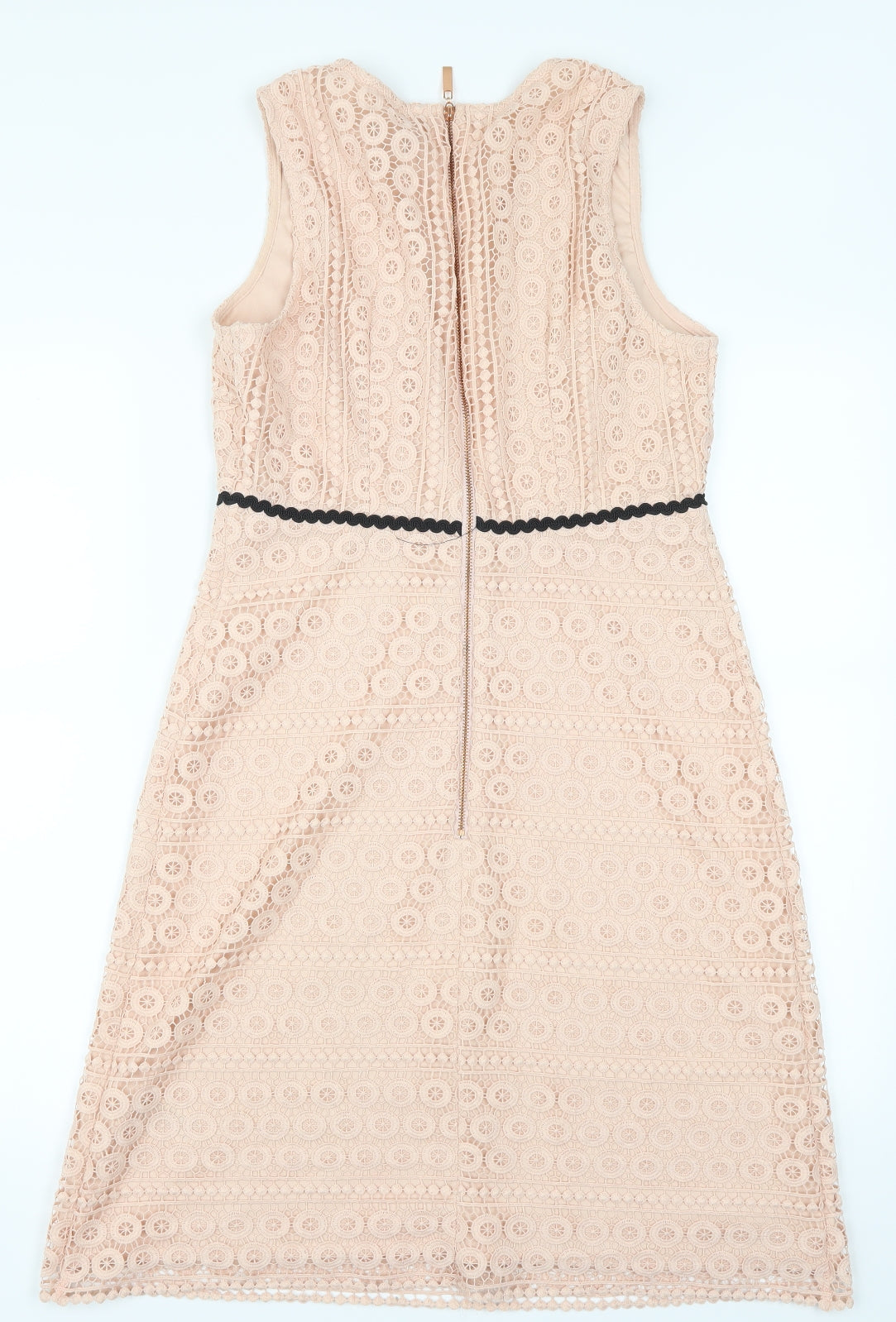 F&F Womens Pink Geometric Lace A-Line  Size 8