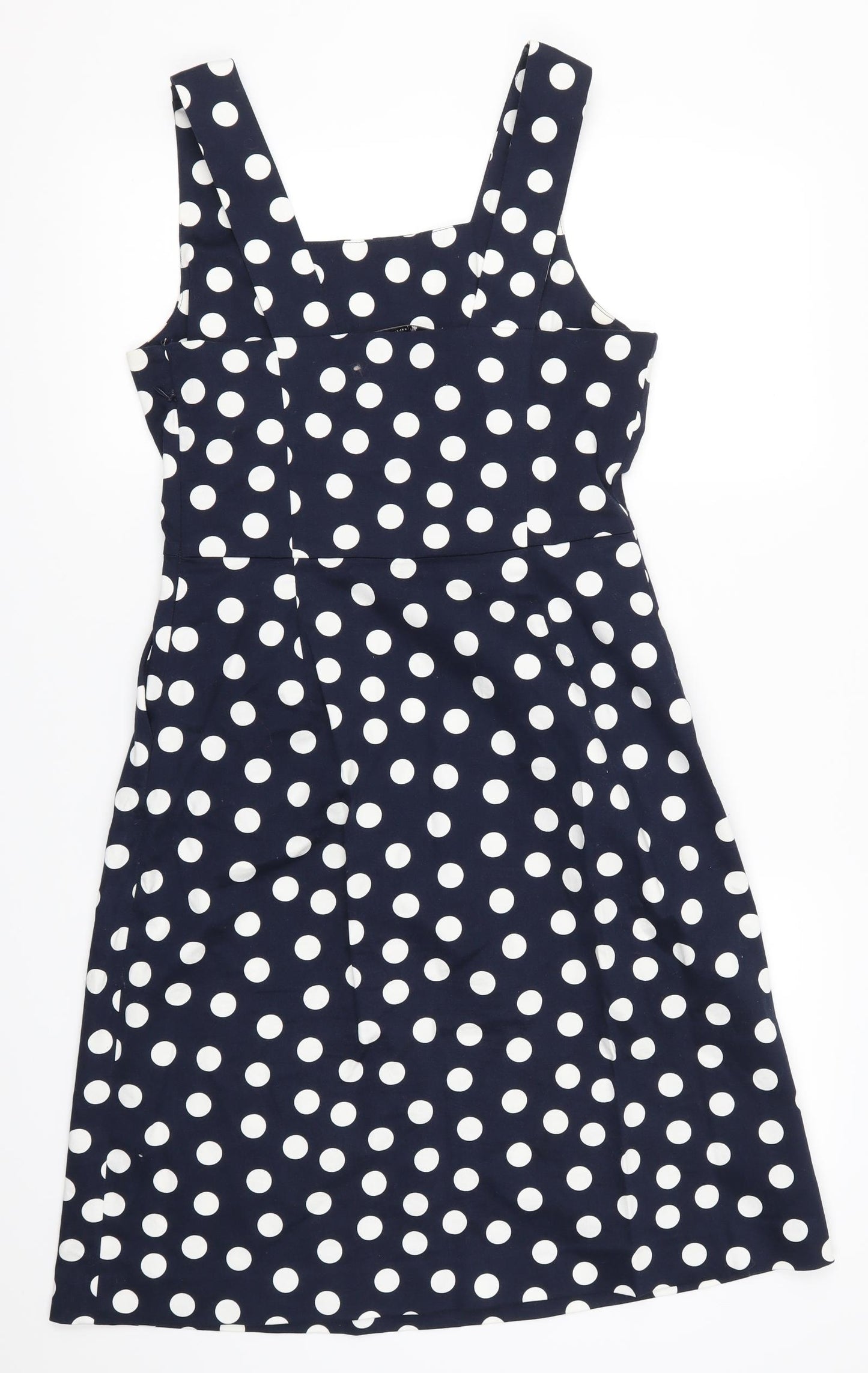 TU Womens Blue Polka Dot  A-Line  Size 10