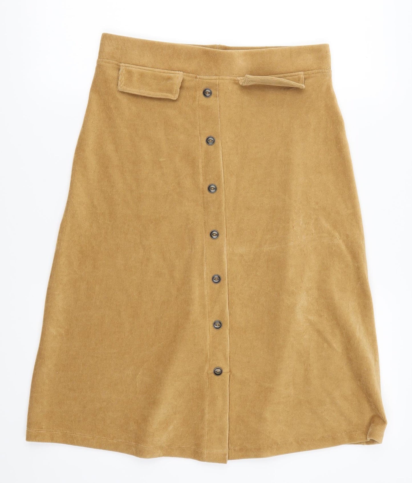 TU Womens Beige  Corduroy A-Line Skirt Size 10