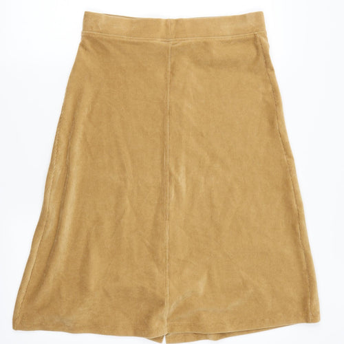 TU Womens Beige  Corduroy A-Line Skirt Size 10