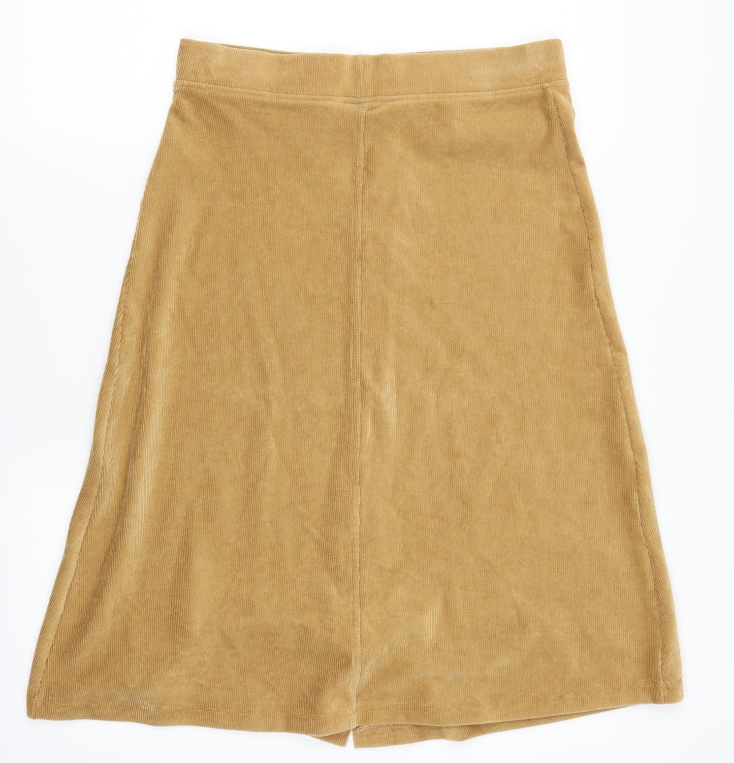 TU Womens Beige  Corduroy A-Line Skirt Size 10
