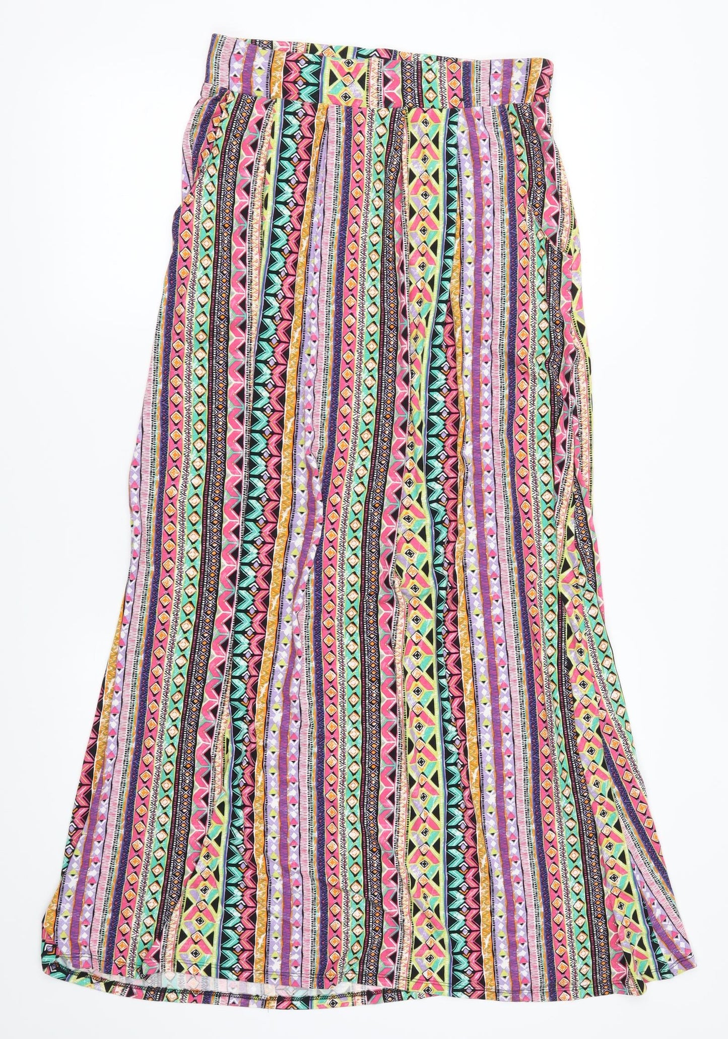 TU Womens Multicoloured Geometric  Maxi Skirt Size 8