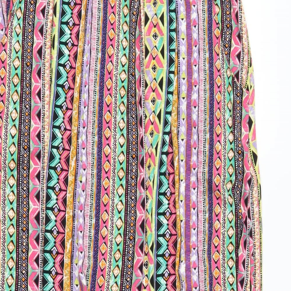 TU Womens Multicoloured Geometric  Maxi Skirt Size 8