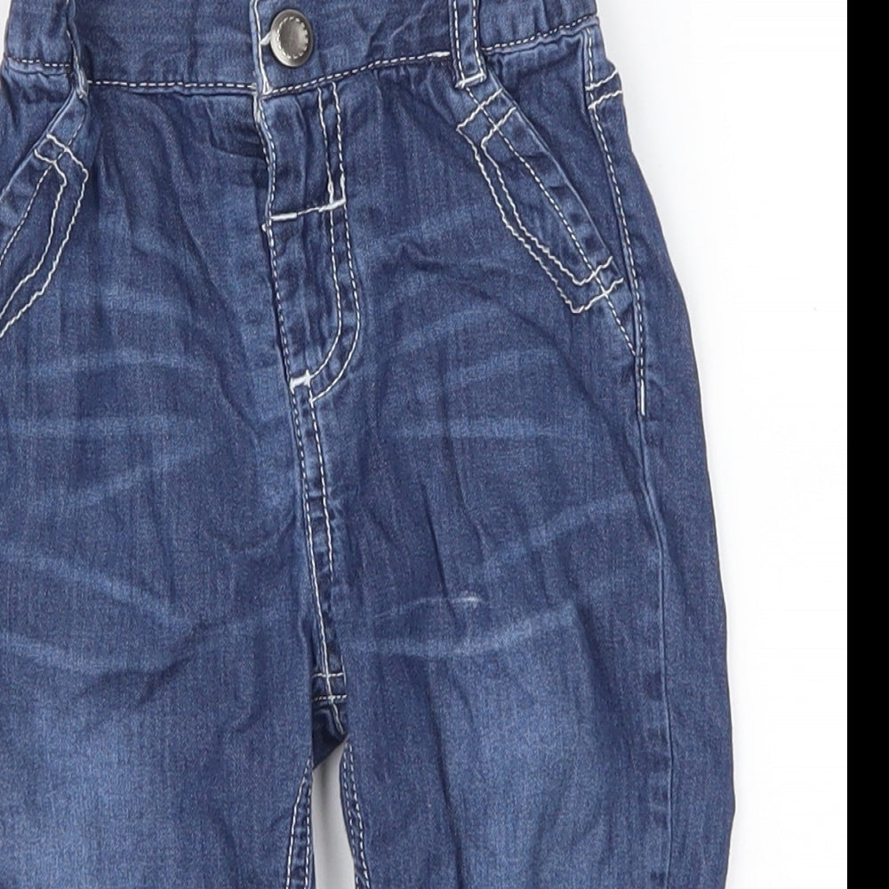 George Boys Blue   Cargo Jeans Size 9-12 Months