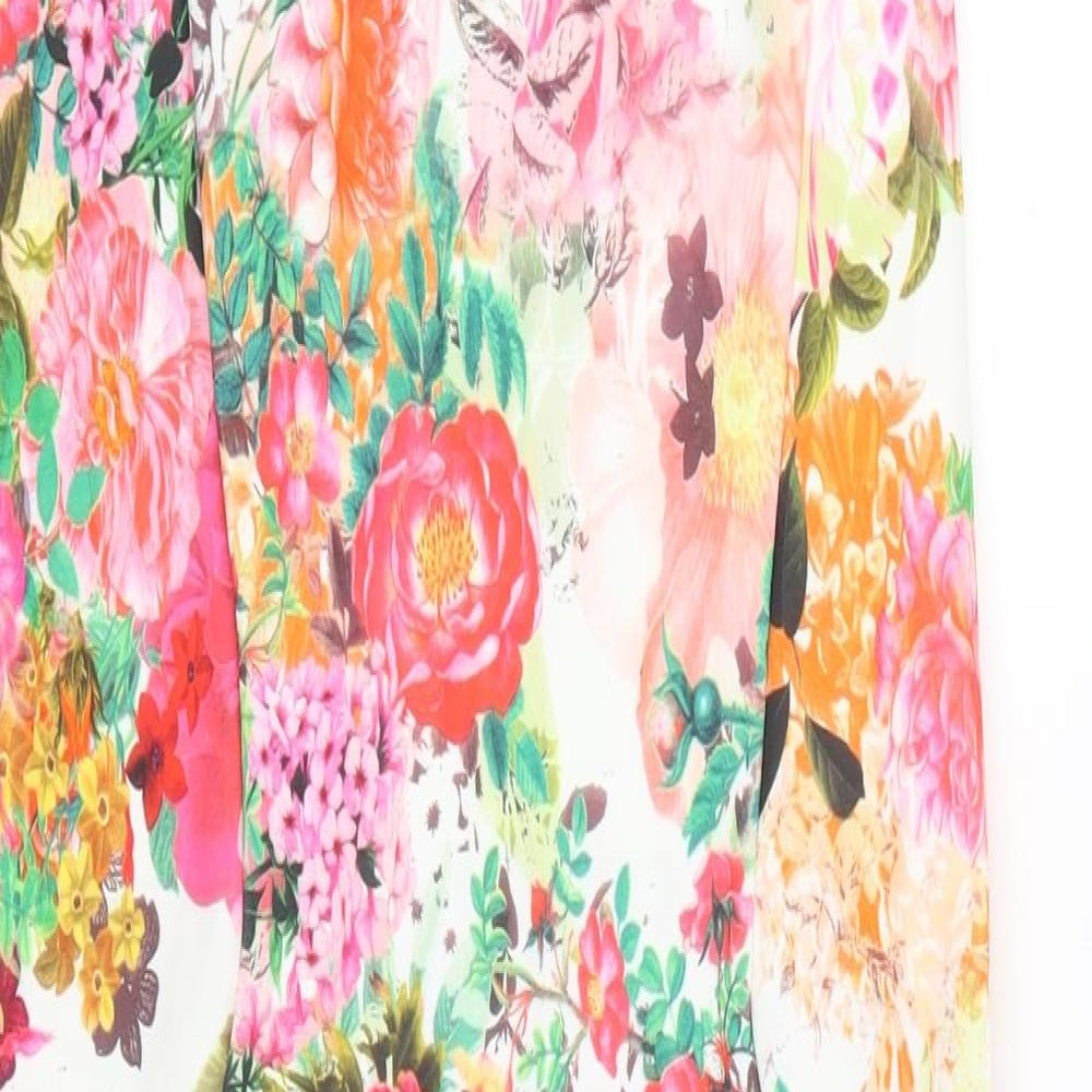 Quiz Womens Multicoloured Floral  Mini  Size 14