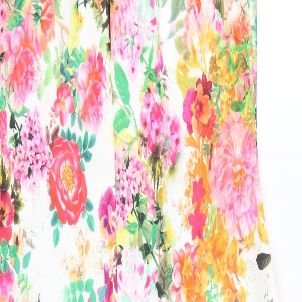 Quiz Womens Multicoloured Floral  Mini  Size 14