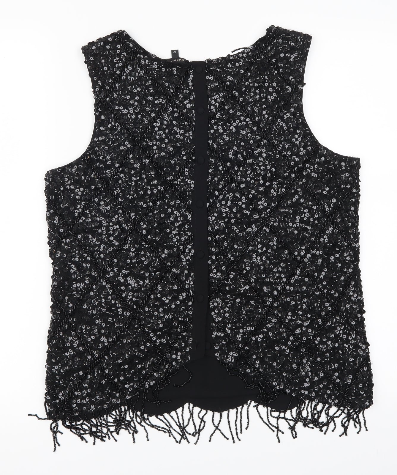 River Island Womens Black   Basic Tank Size 10