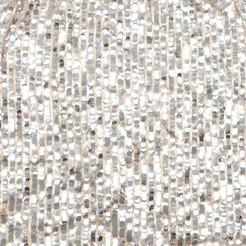 New Look Womens Silver   Basic T-Shirt Size 16