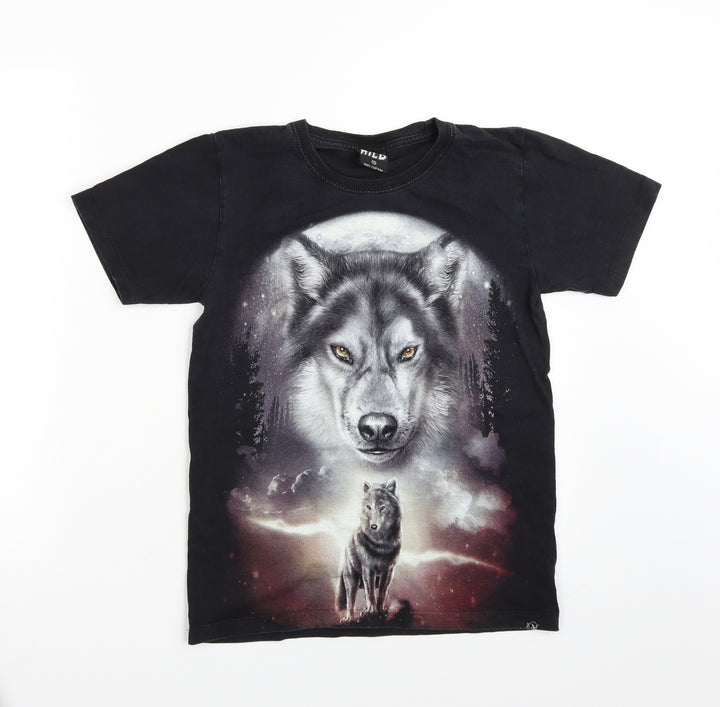Wild Boys Black Basic T-Shirt Size S