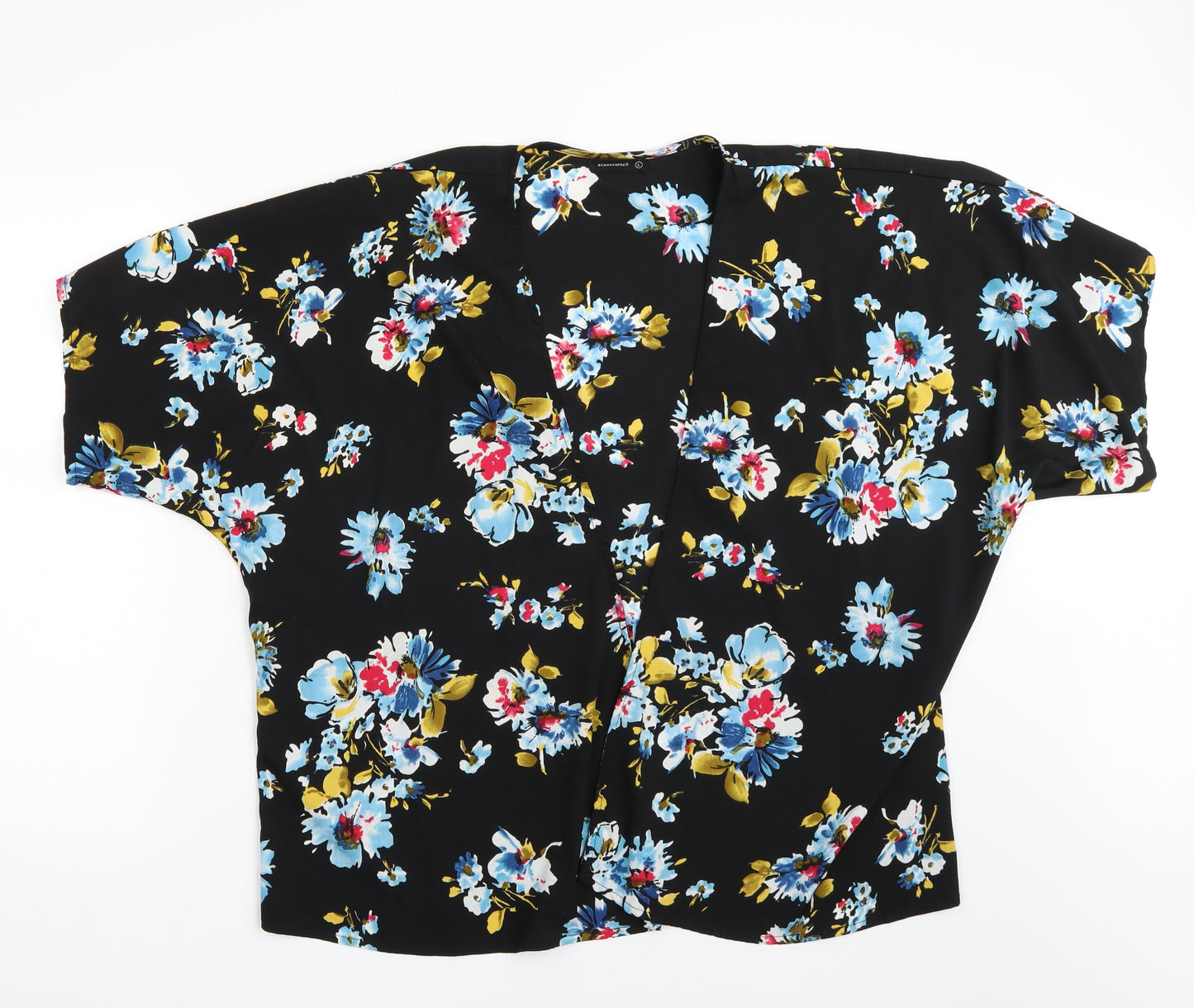 Primark Womens Black Floral  Cardigan Jumper Size L