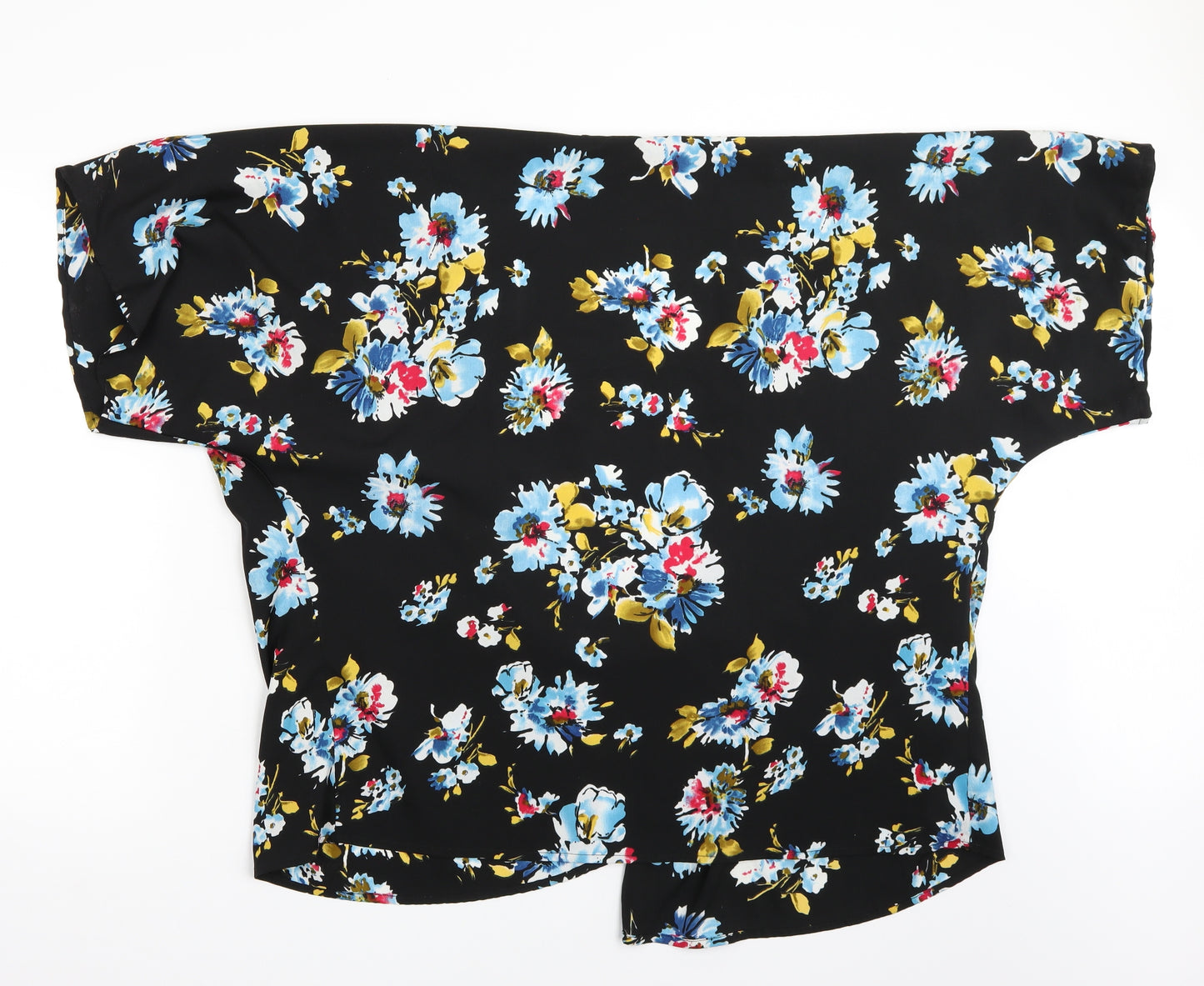 Primark Womens Black Floral  Cardigan Jumper Size L