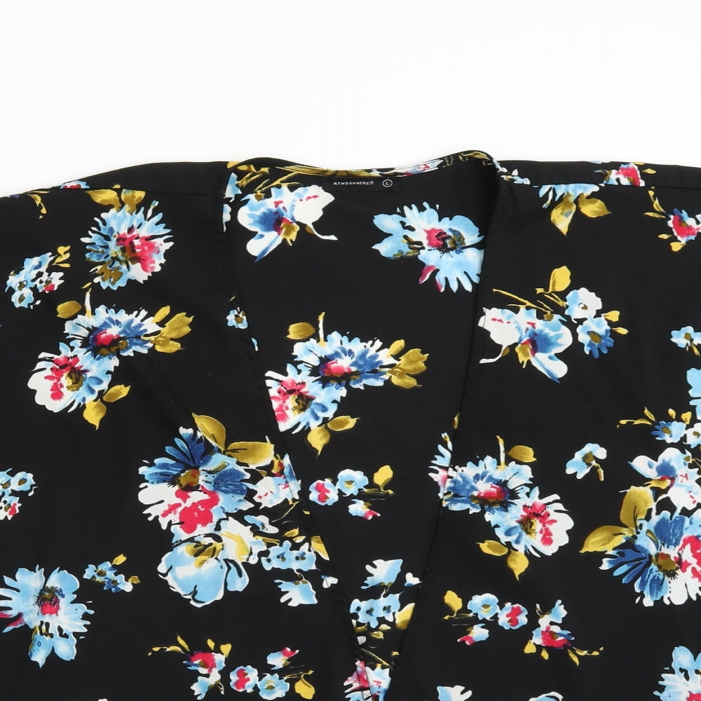 Primark Womens Black Floral  Cardigan Jumper Size L