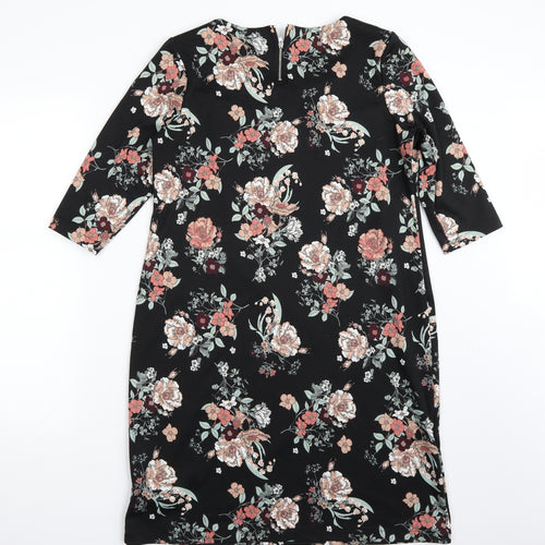 ESMARA Womens Black Floral  A-Line  Size 14