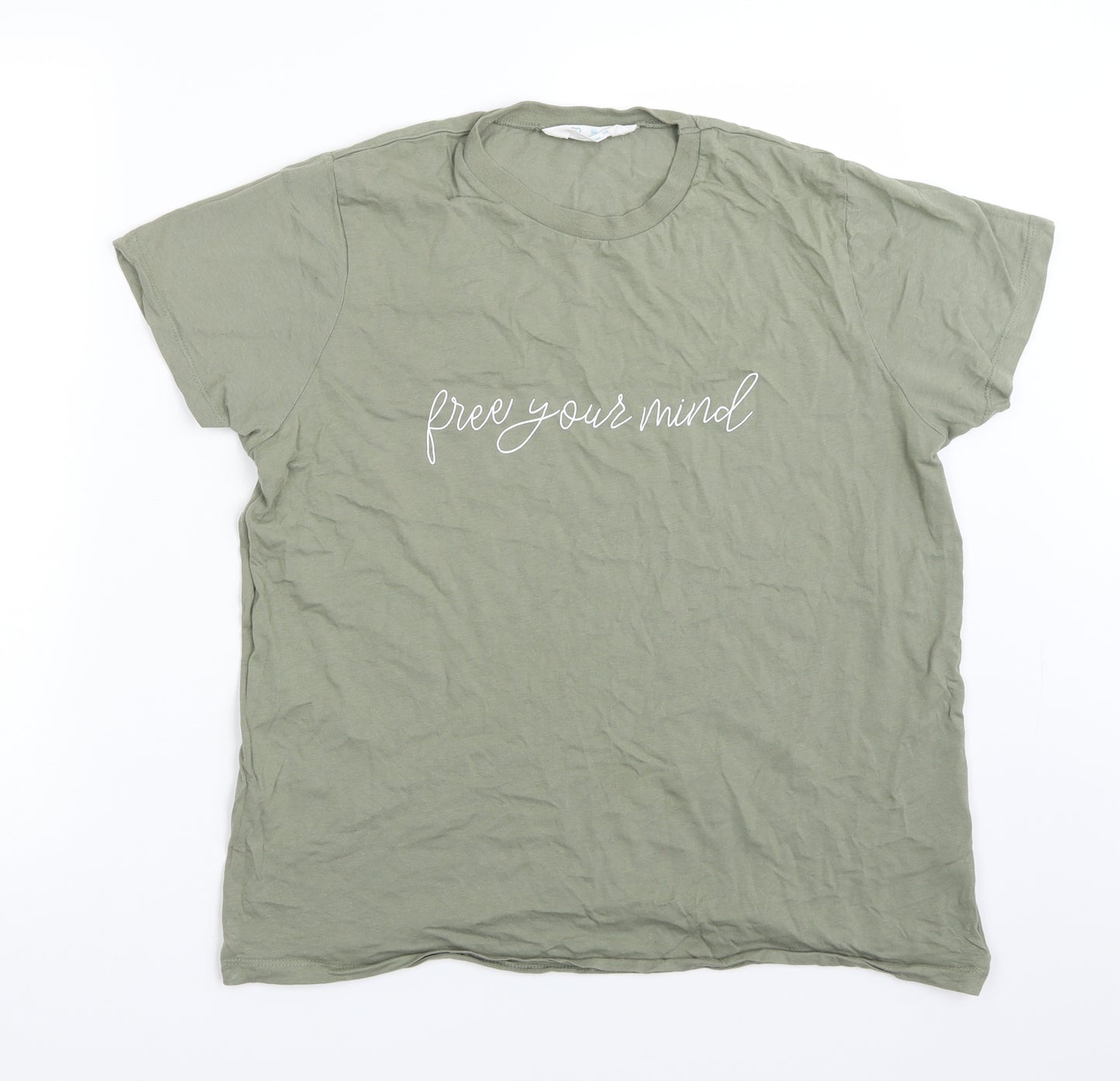 Primark Womens Green   Basic T-Shirt Size M