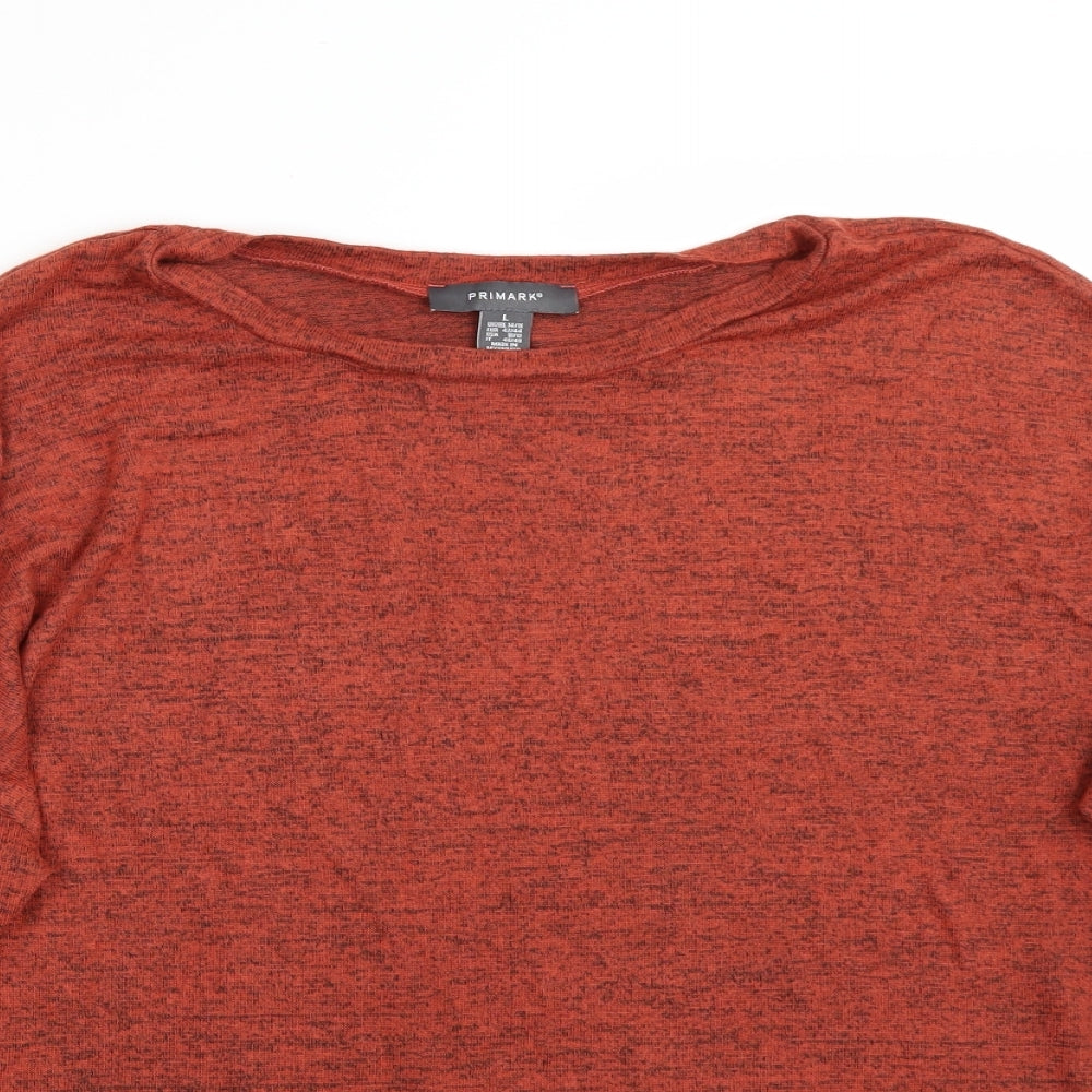 Primark Womens Orange   Basic T-Shirt Size L