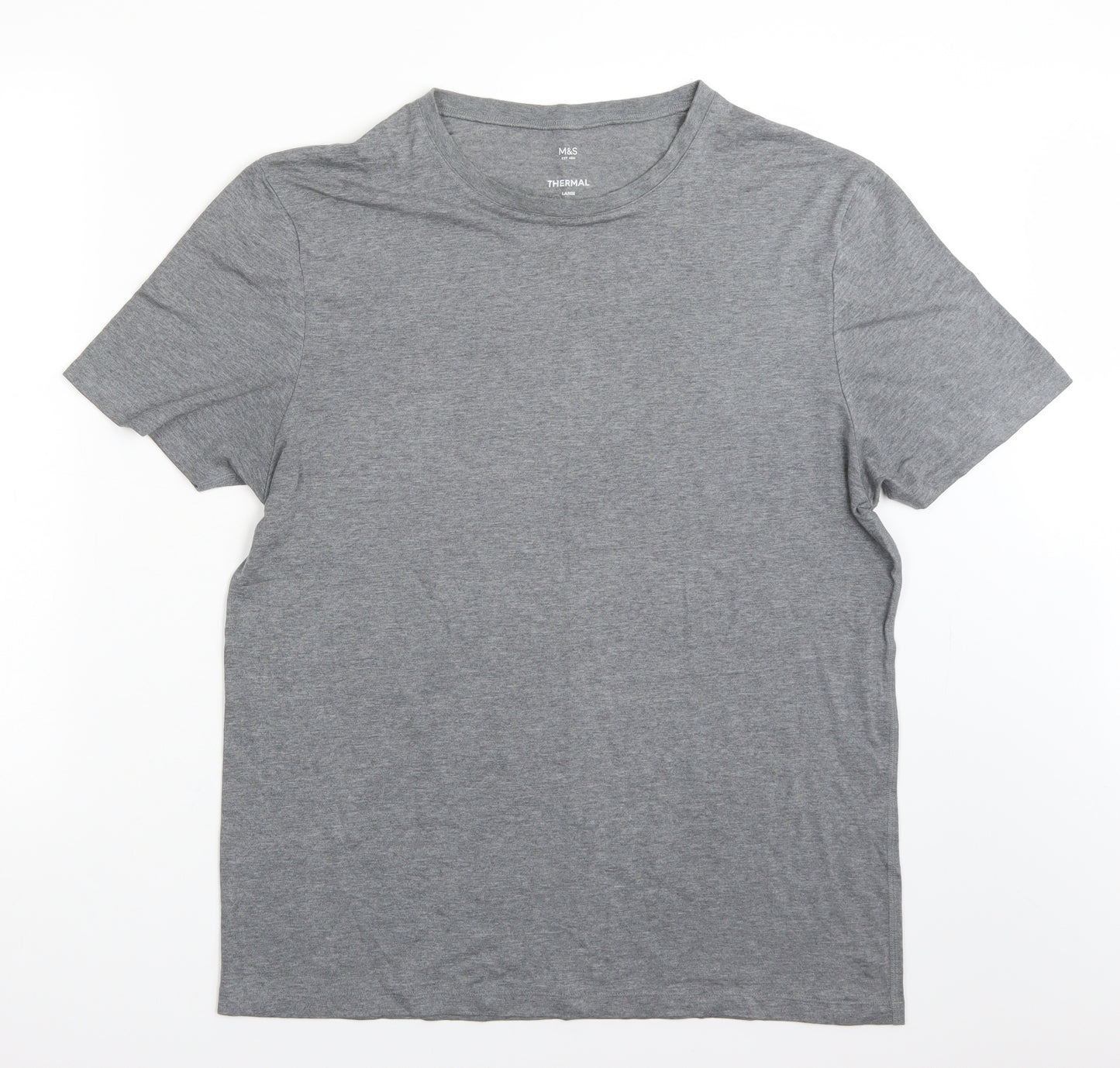 M&S Womens Grey   Basic T-Shirt Size L