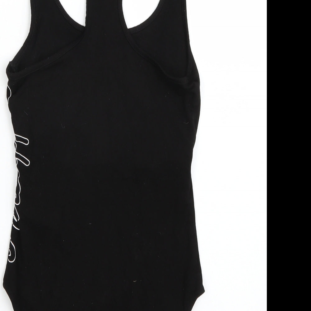 Miss Selfridge Womens Black   Bodysuit One-Piece Size S