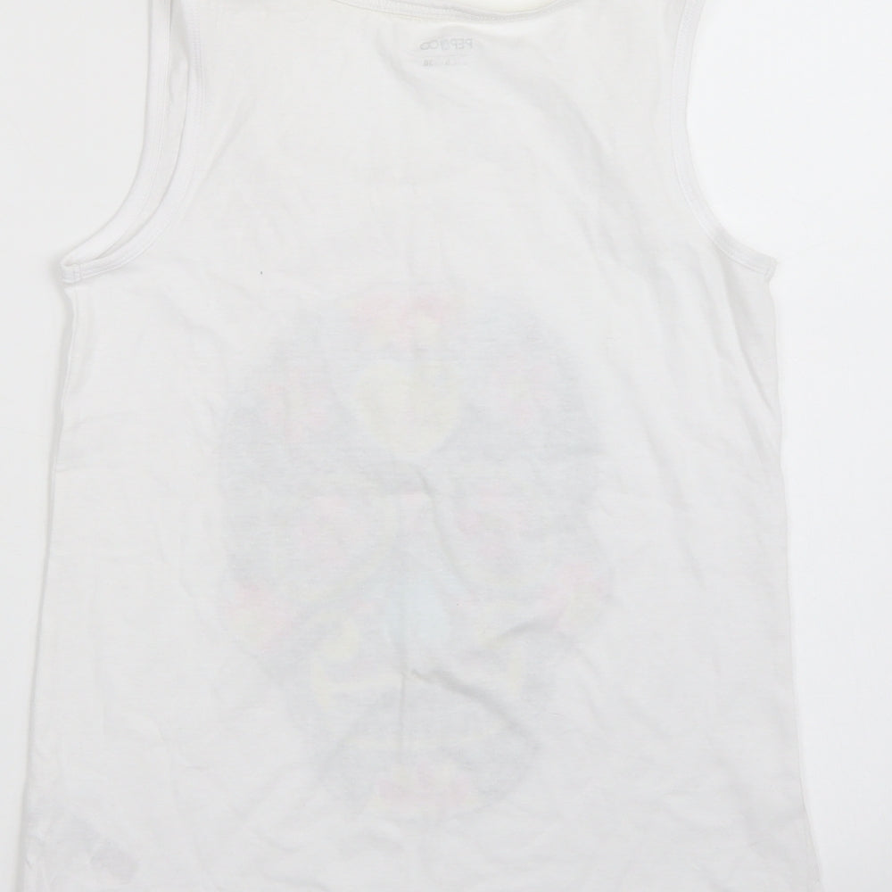 Pep & co Womens White   Basic Tank Size 8