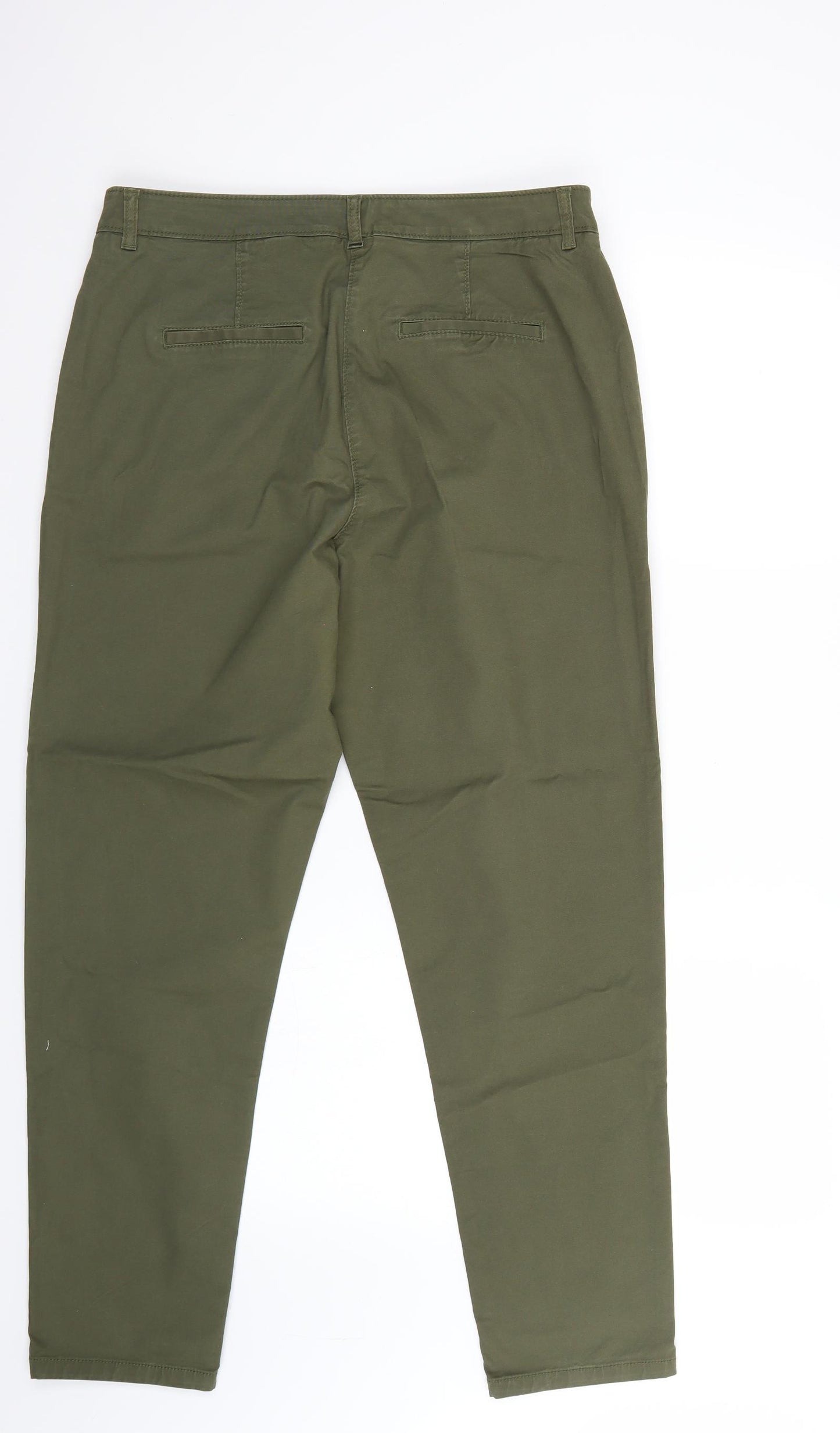 NEXT Womens Green   Chino Trousers Size 14 L28 in