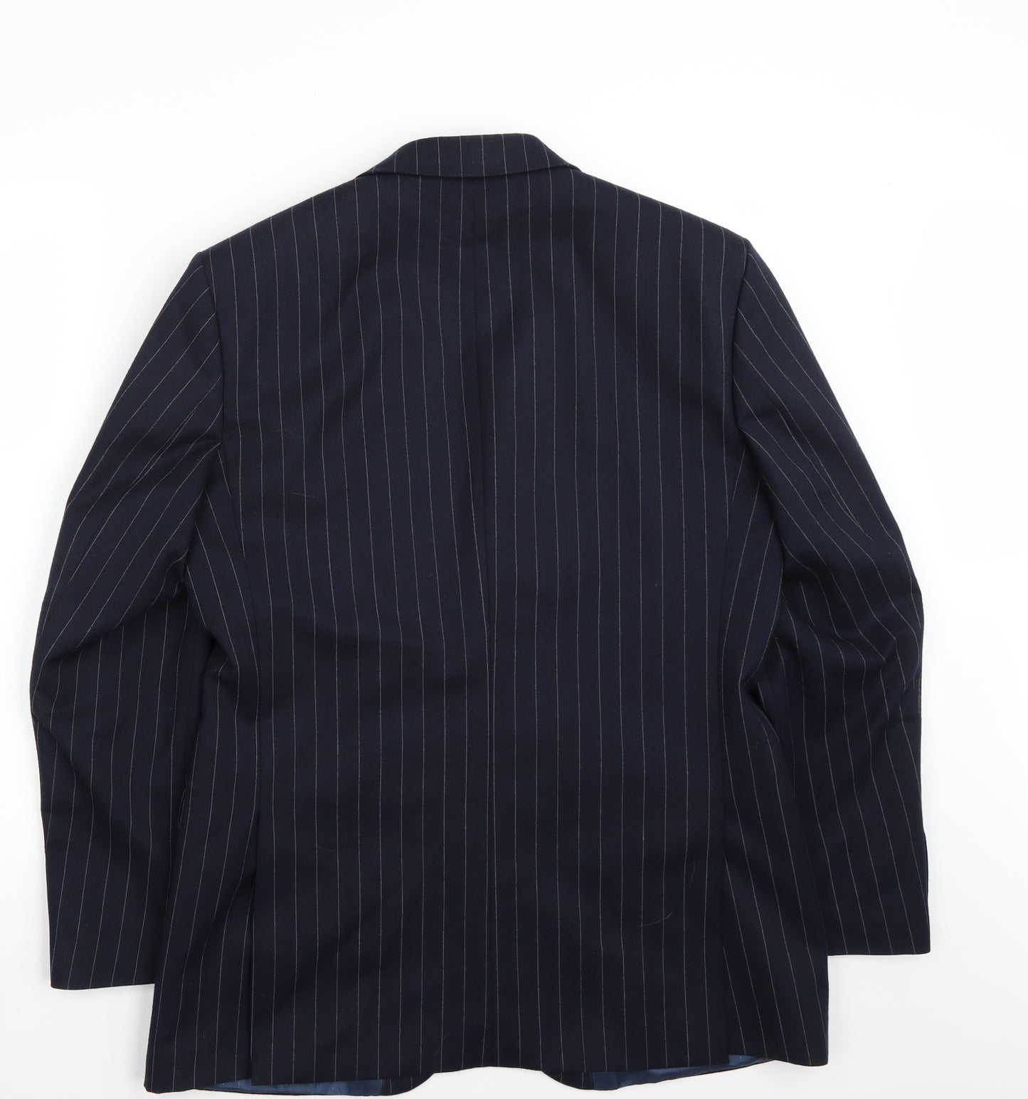 Ashton & gunn Mens Blue Striped  Jacket Suit Jacket Size 40