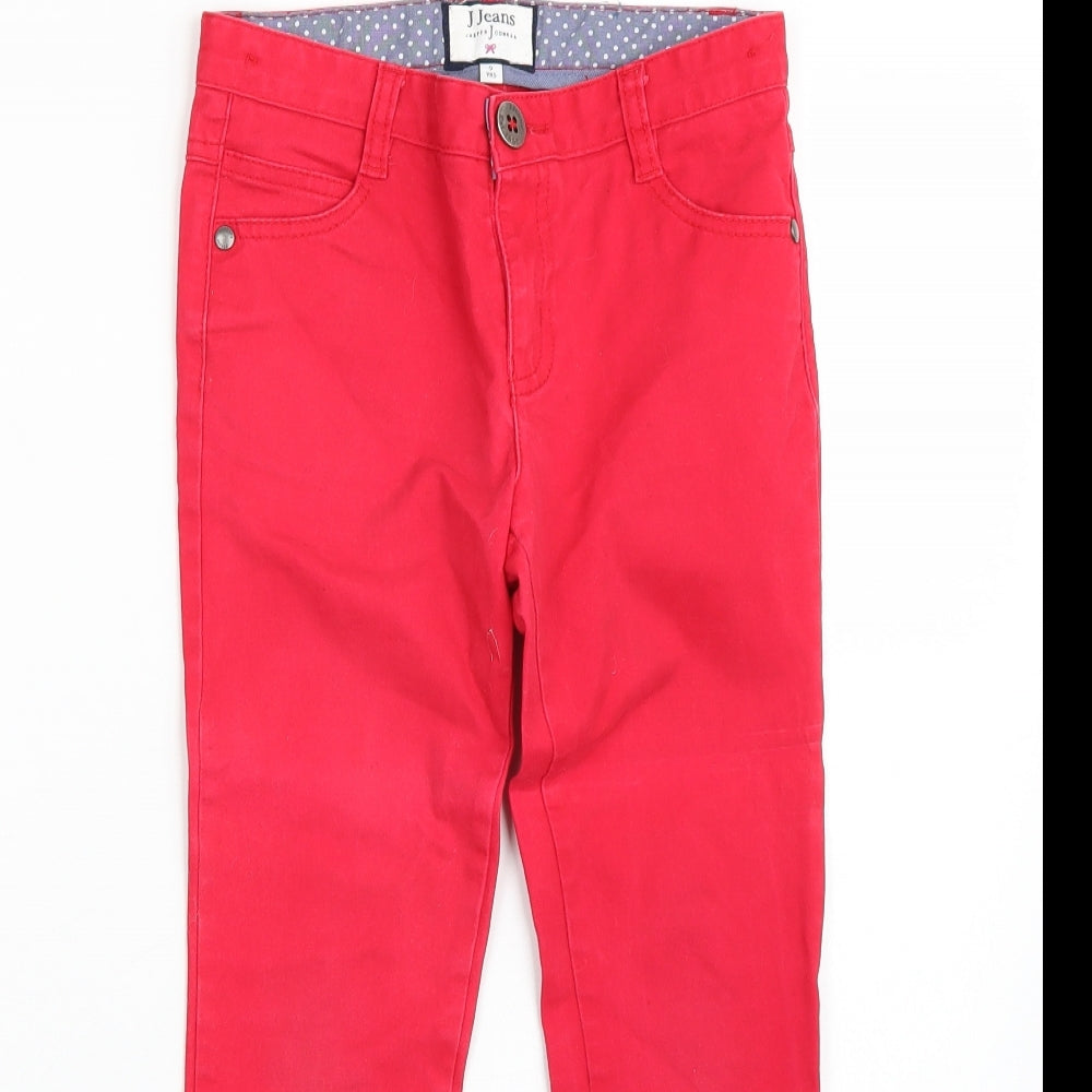 Jasper Conran Girls Red   Straight Jeans Size 9 Years