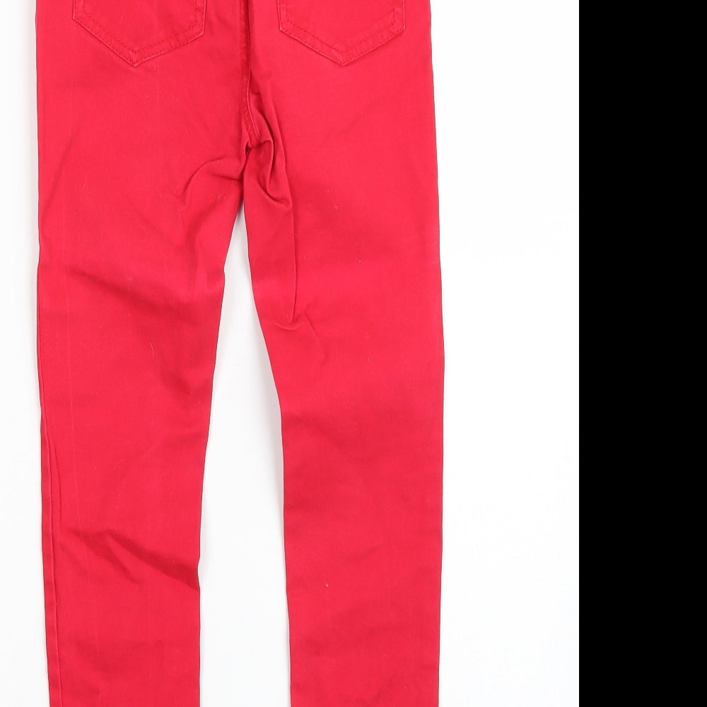 Jasper Conran Girls Red   Straight Jeans Size 9 Years