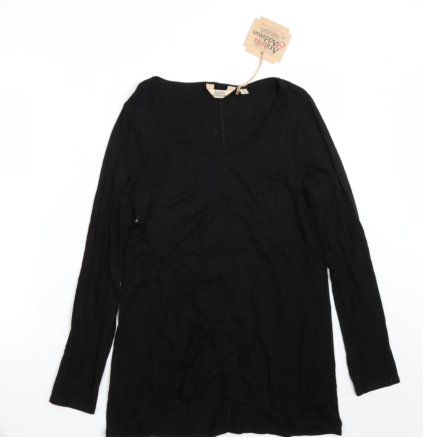 Arabella & Addison Womens Black   Basic T-Shirt Size M