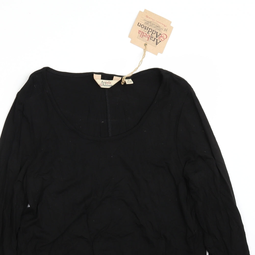 Arabella & Addison Womens Black   Basic T-Shirt Size M
