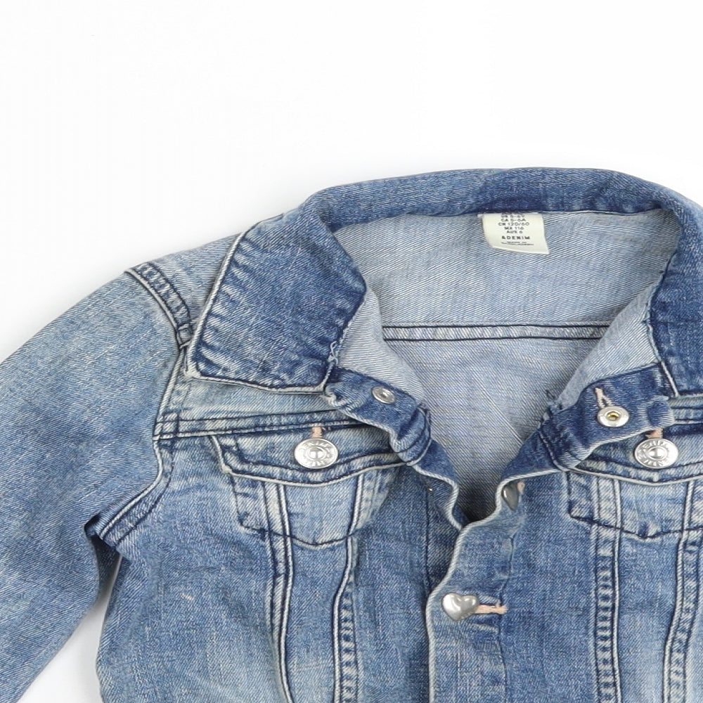 & denim Girls Blue   Jacket  Size 5-6 Years