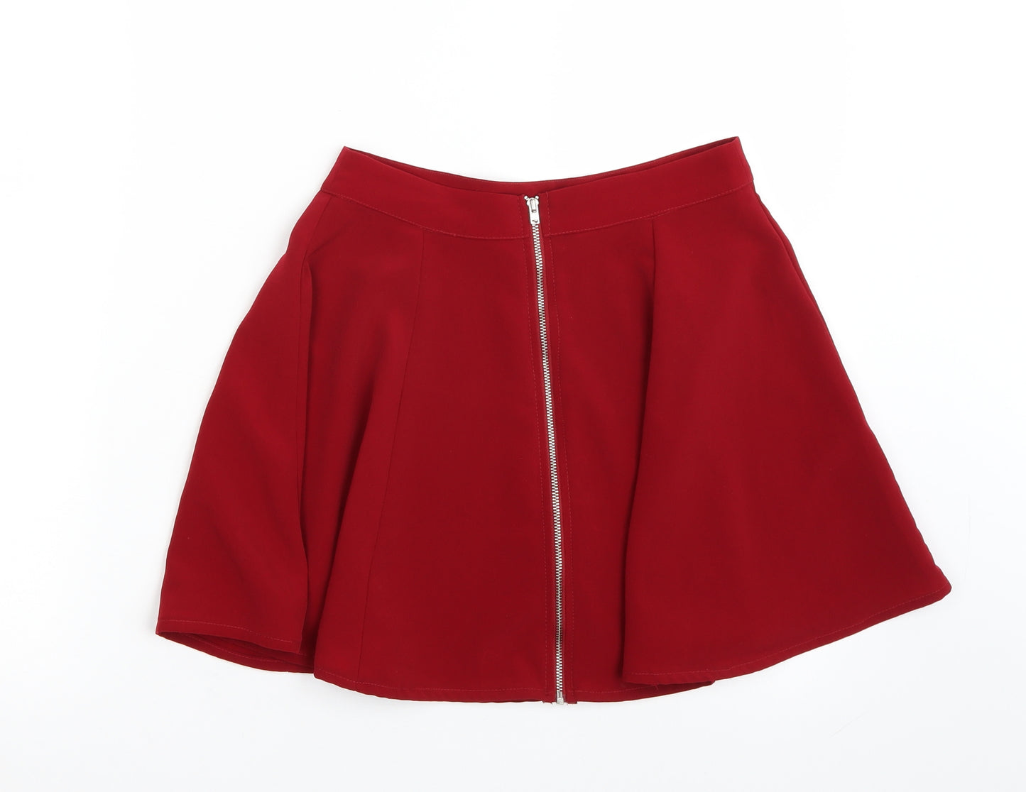Bershka Womens Red   A-Line Skirt Size M