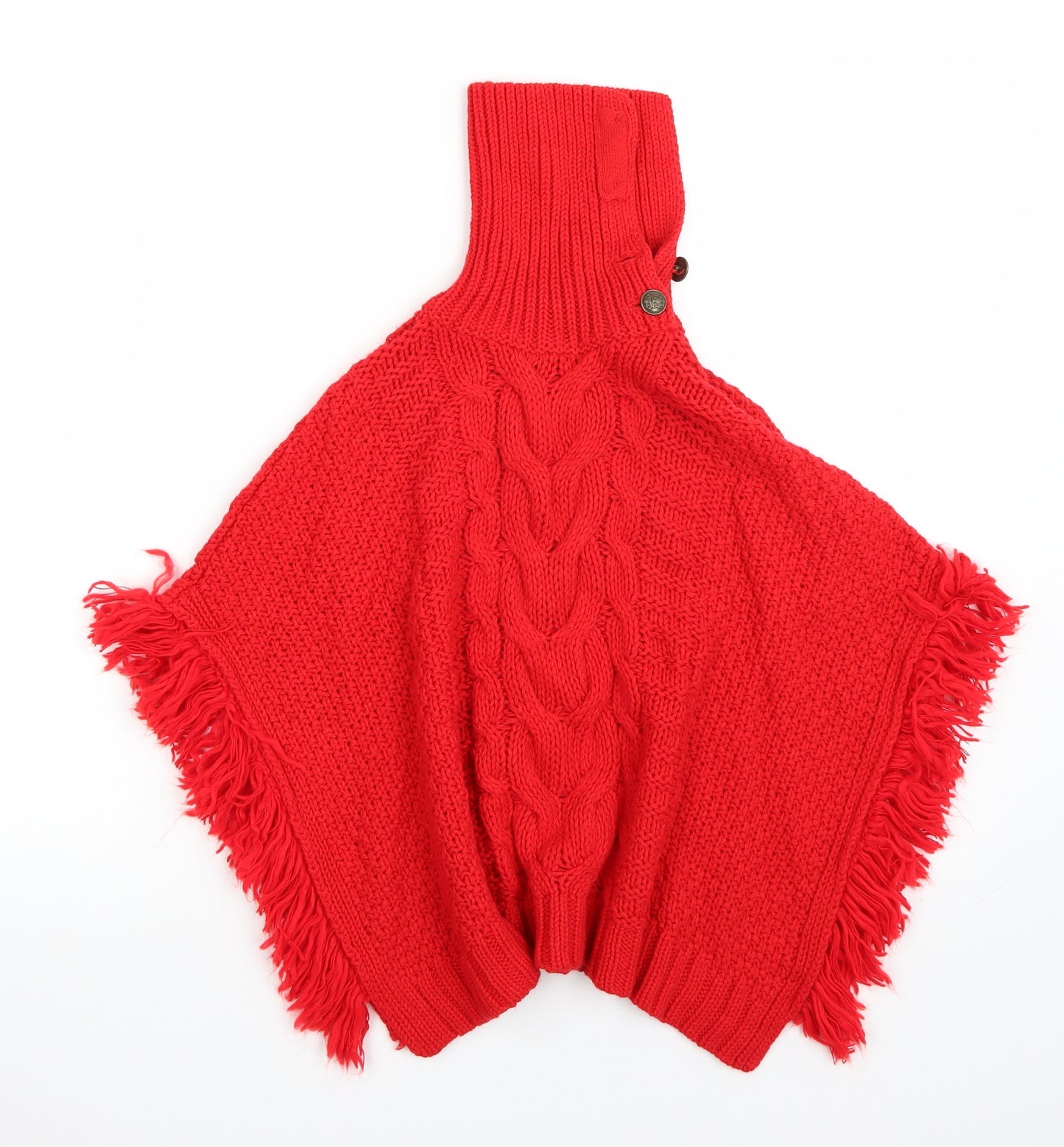 NEXT Girls Red   Jacket Poncho Size 5-6 Years
